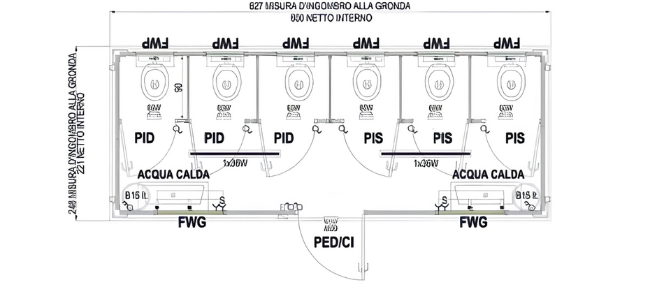 Monoblocchi Servizi Prefabbricati l2house Serie SR