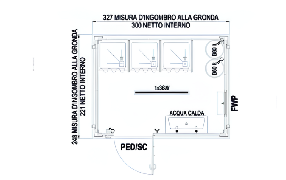 Monoblocchi Servizi Prefabbricati l2house Serie SR
