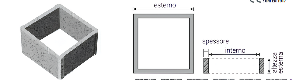 Prolunga Rinforzata in calcestruzzo vibrato armato