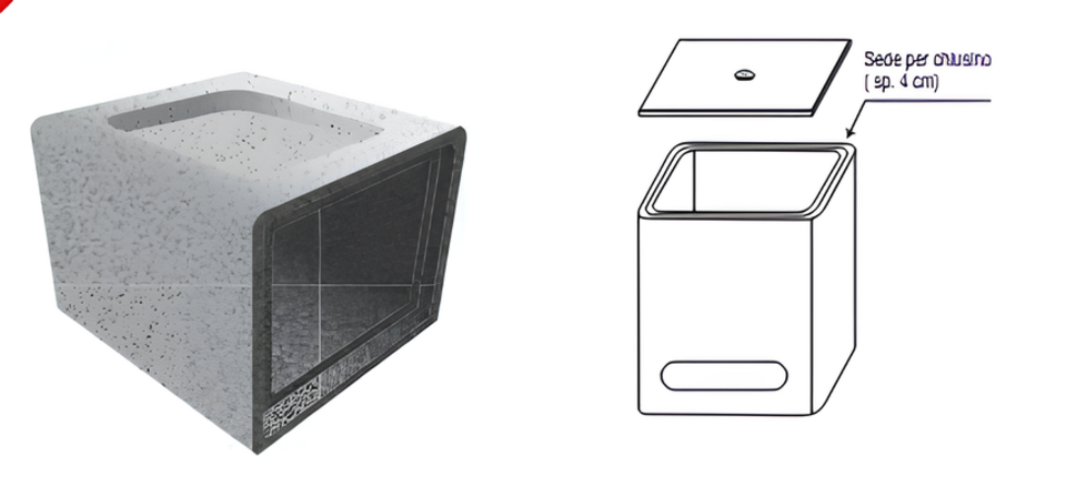 Pozzetti per Paline Antinebbia IN CLS VIBRATO ARMATO