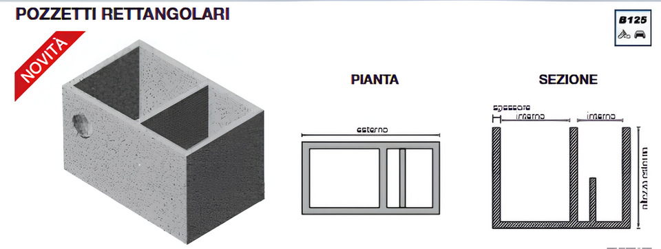 POZZETTO DI PRESCRIZIONE PREFOGNATURA 86×42 in cls gettato armato