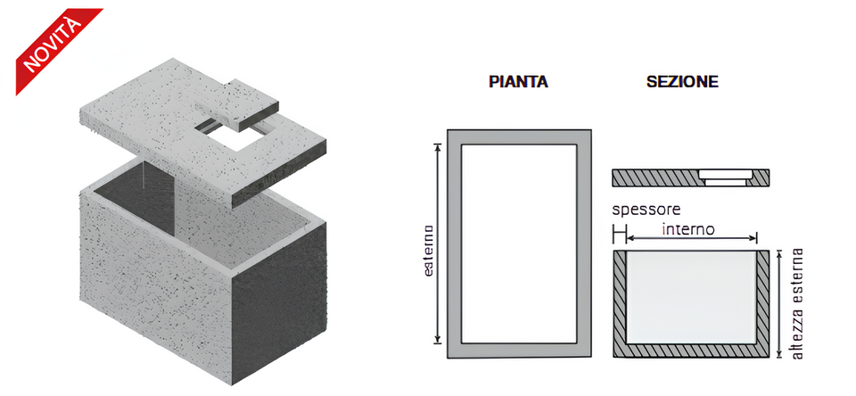 POZZETTO TIPO MODENA IN CLS VIBRATO ARMATO