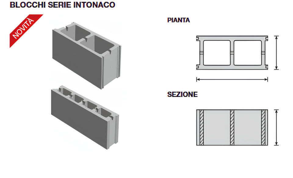 BLOCCHI SERIE INTONACO IN CLS VIBROCOMPRESSO