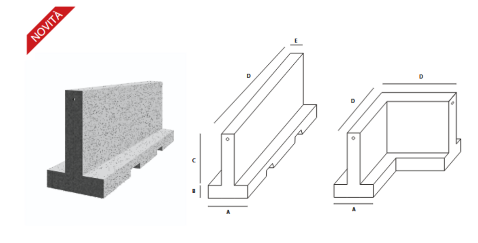 MURETTI PREFABBRICATI IN CLS VIBROCOMPRESSO