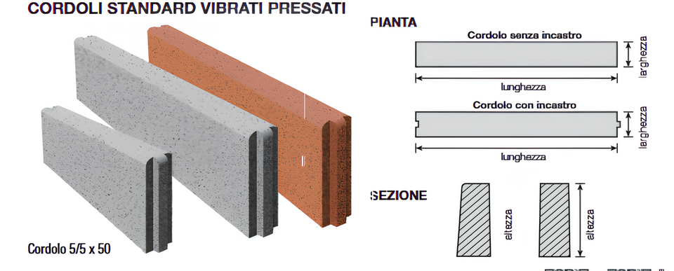 CORDOLI LEGGERI IN CLS VIBROCOMPRESSO