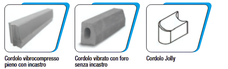 CORDOLI STRADALI IN CLS VIBROCOMPRESSO