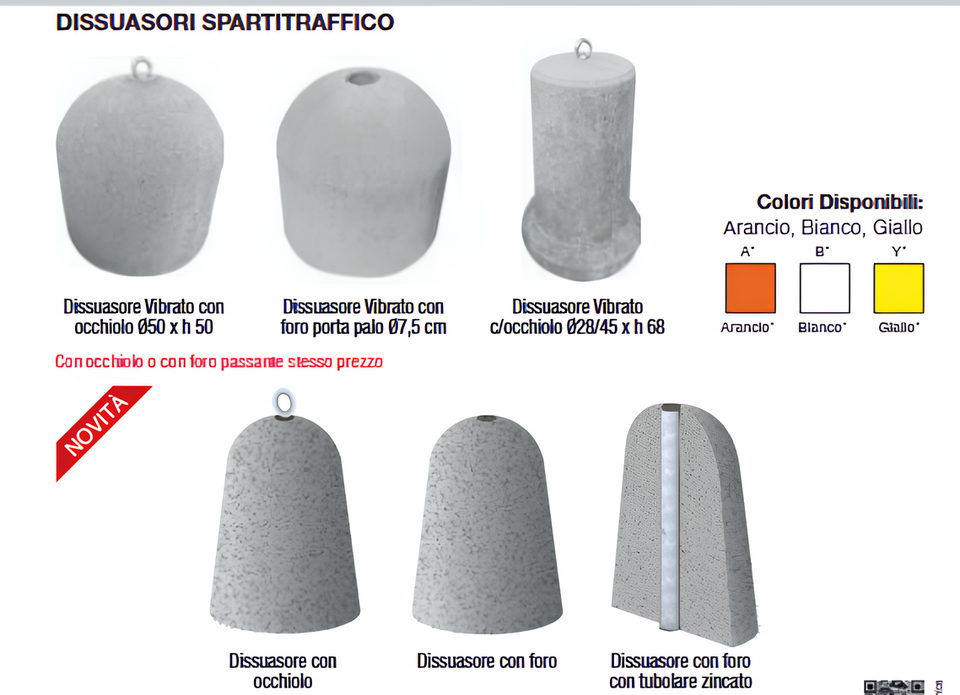 DISSUASORI SPARTITRAFFICO IN CLS VIBRATO