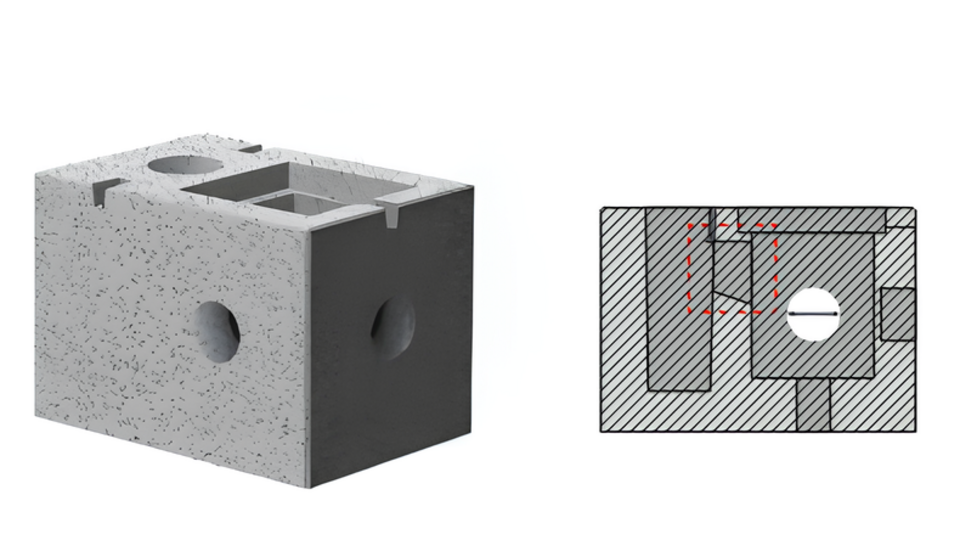 PLINTO PORTAPALO 60x85xH60 IN CLS VIBRATO ARMATO