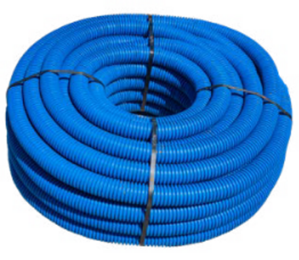Tubo Corrugato Cavidotto Blu/Blu 450N Ø 50–125 mm NTET Rotoli da 25 e 50 metri per impianti e reti tecni