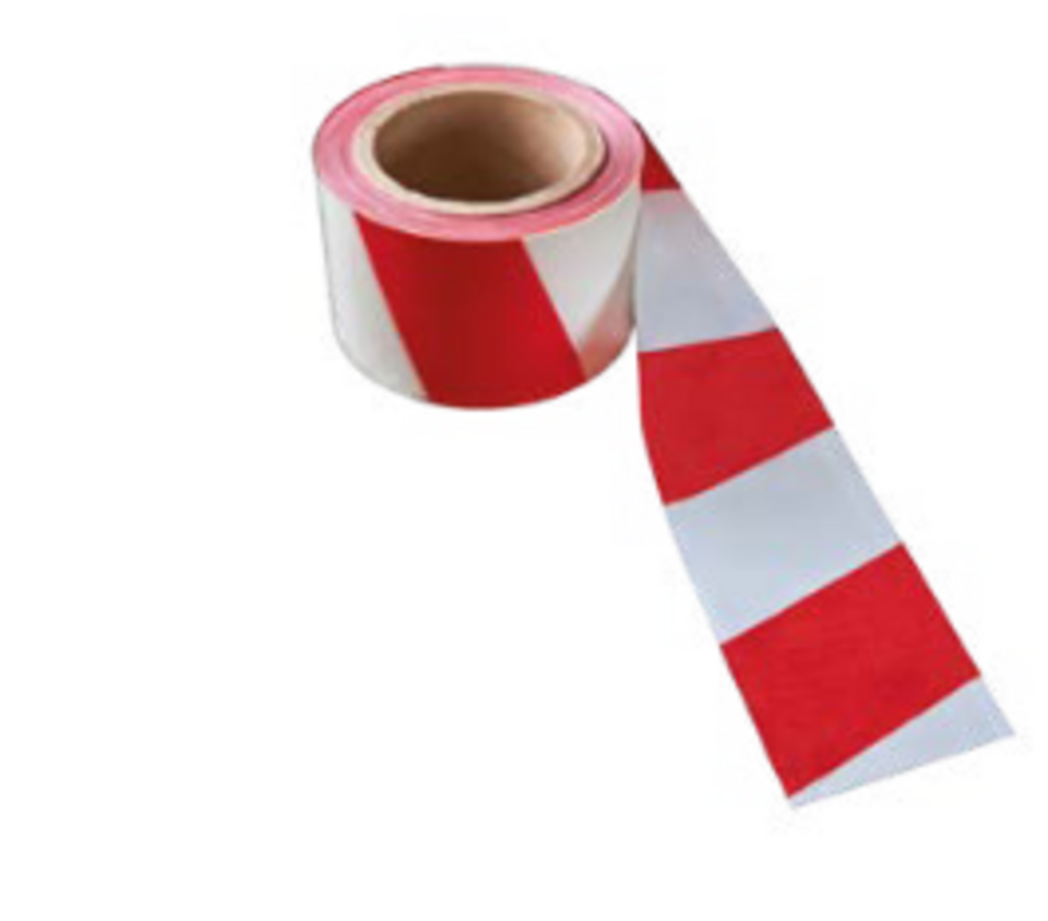 Nastro di segnalazione - Bianco/Rosso - 200 m NTET Nastro Segnaletico per Cantieri e Sicurezza