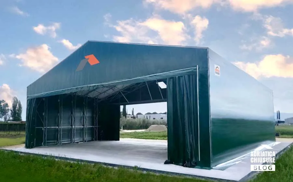 Tunnel Smart Mobile per Agricoltura e Logistica Linea Tunnel Smart Struttura mobile agricola e industriale