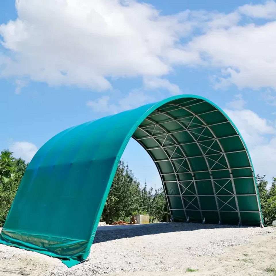 Arcotunnel Agricolo in Acciaio e PVC per Stoccaggio Linea Arcotunnel Struttura ad Arco