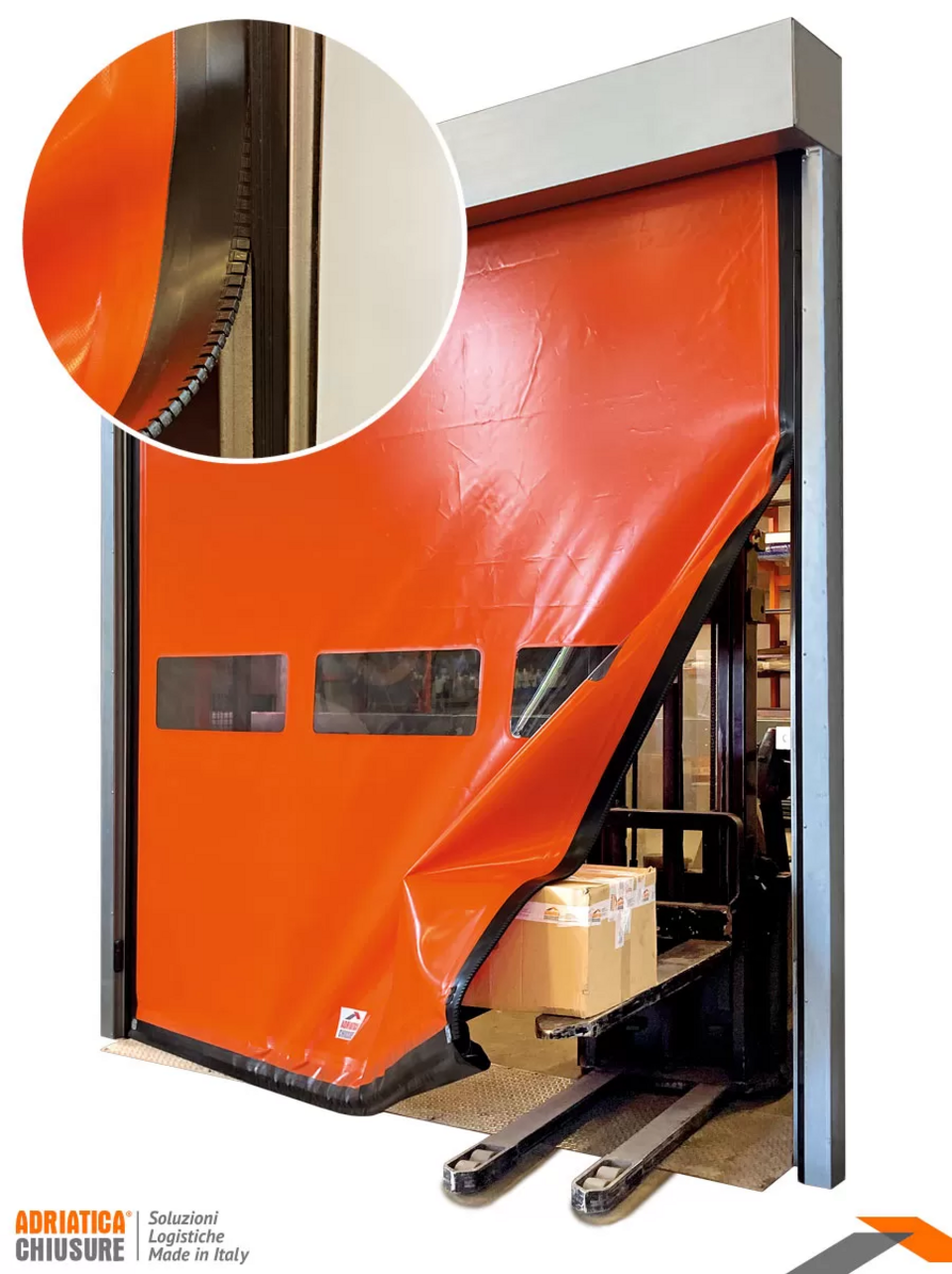 Porte Rapide Autoriparanti Adriarip per Ambienti Industriali Adriarip Porta industriale ad avvolgimento rapido