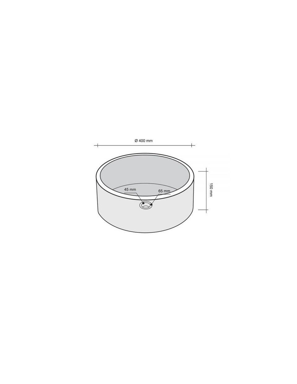 Lavabo Cerchio Beige in marmo Imso Ceramiche ISLACERBG