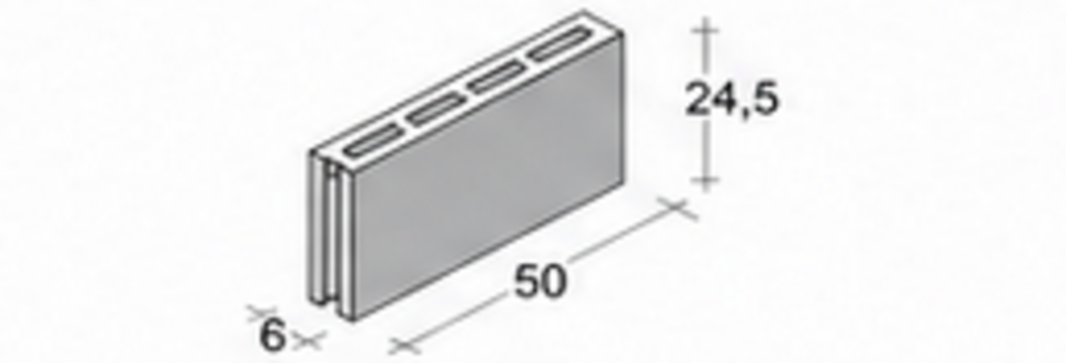 BI 6 LISCIO Paviblok per rivestimenti, murature decorative e facciate moderne.