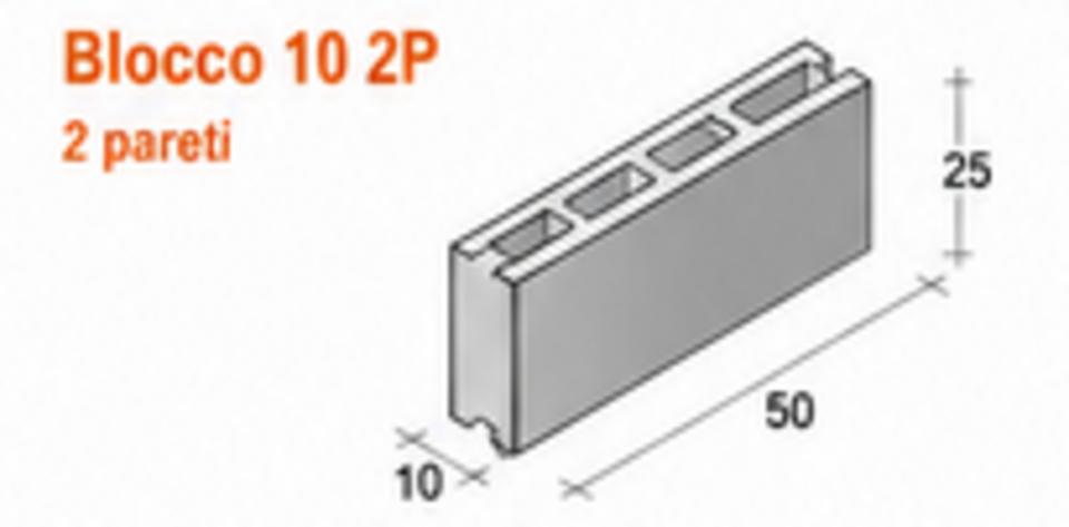BLOCCO 10 2P – 2 PARETI Paviblok per murature da intonaco moderne e resistenti.