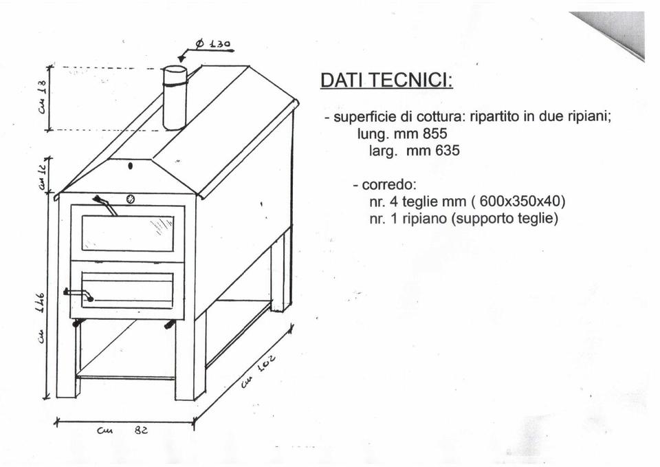 FORNO A LEGNA IN LAMIERA