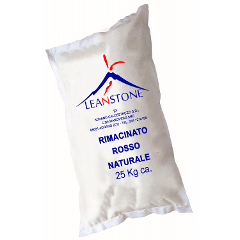 RIMACINATO (0/2) ROSSO NATURALE LEANSTONE ROSSO NATURALE in sacchi da KG.25