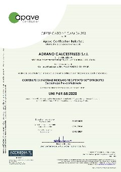 CALCESTRUZZO CERTIFICATO CAM LEANZA GROUP CERTIFICATO CAM