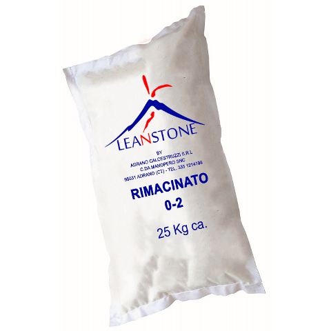 RIMACINATO (0/2) LEANSTONE AGGREGATO PER CALCESTRUZZO in Sacchi da KG.25