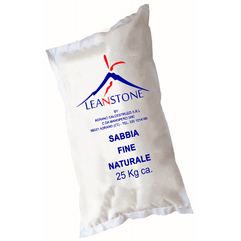 SABBIA FINE NATURALE (0/2) LEANSTONE FINE (0/2) in sacchi da KG.25