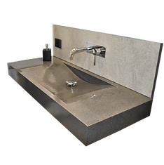 Wave - Lavandino in Pietra Lavica dell'Etna