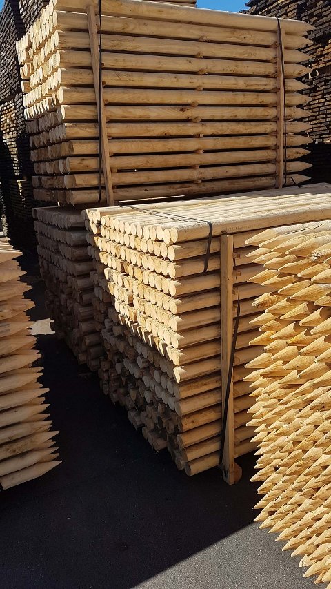 PALI IN CASTAGNO ADRANO CALCESTRUZZI SRL PER RECINZIONE