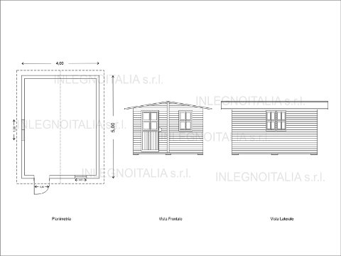 BUNGALOW IN LEGNO MOD. PINO