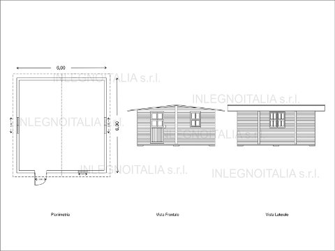 BUNGALOW IN LEGNO MOD. QUERCIA