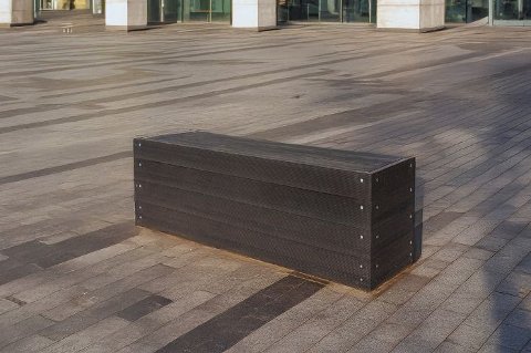 PANCHINA DA ARREDO URBANO IN WPC SIGNOR VERDE MOD. DA RIVESTIMENTO