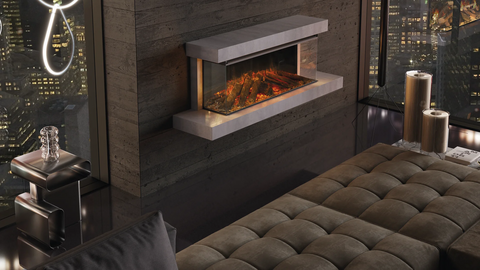 Camino Elettrico con cornice la nordica lumen 1200