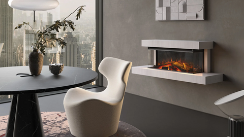 Camino Elettrico con cornice la nordica lumen 870