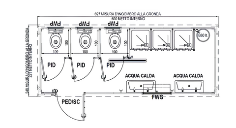 Monoblocchi Servizi Prefabbricati l2house Serie SR