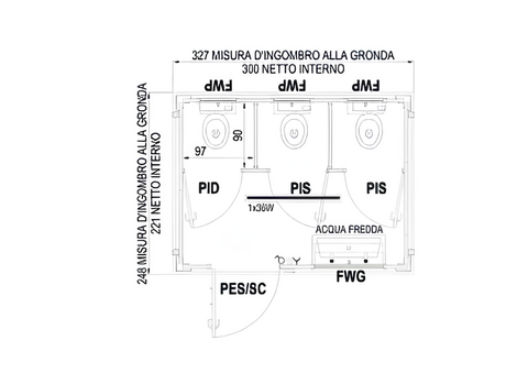 Monoblocchi Servizi Prefabbricati l2house Serie SR