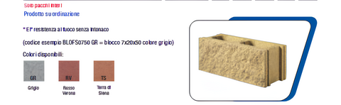 BLOCCHI SPLITTATI ARCHITETTONICI IN CLS VIBROCOMPRESSO IN CLS VIBROCOMPRESSO