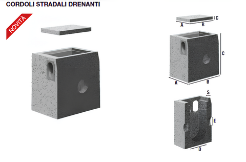 POZZETTO D’ISPEZIONE PER CORDOLI DRENANTI IN CLS VIBROCOMPRESSO