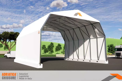 Copertura Industriale Amovibile e Riposizionabile AdriaBox Con varianti (larghezze 6, 8, 10 mt)