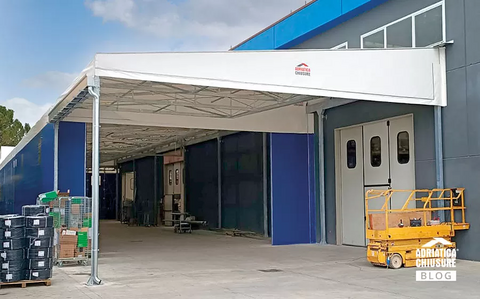 Tunnel Mobile Zoppo per Affiancamento Edifici Industriali Side Struttura mobile industriale (con varianti)