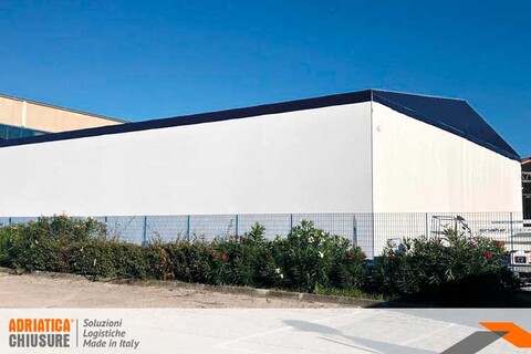 Capannone Retrattile in Acciaio Zincato e PVC – Struttura Scorrevole Adriatica Chiusure Struttura mobile retrattile con varianti