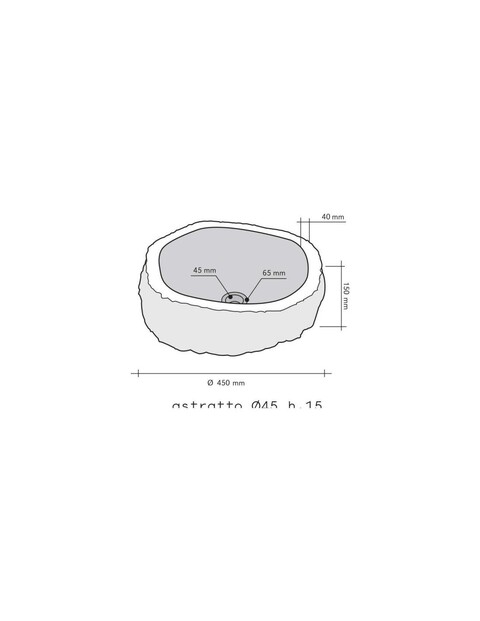 Lavabo Astratto Fumè in marmo Imso Ceramiche ISLAASFUD