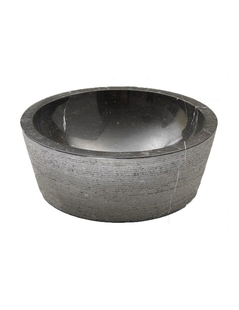Lavabo Cilindro Nero Burattato in marmo Imso Ceramiche ISLACILNE
