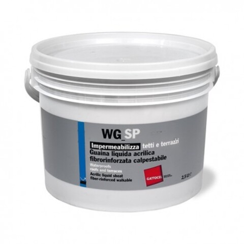 WG-SP Gattocel Grigio 5 Lt – Guaina Liquida Fibrorinforzata Calpestabile GATTOCEL WGSP-GR-5L