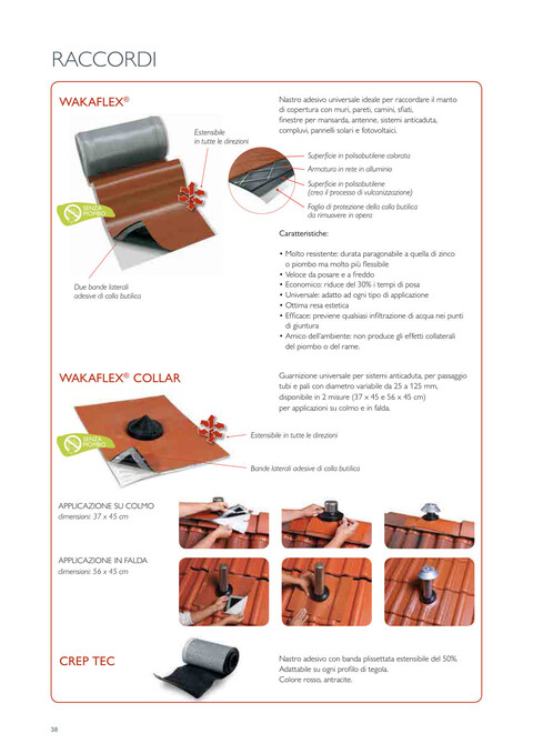 Raccordi Wakaflex, Wakaflex Collar e Crep Tec Wierer Raccordi