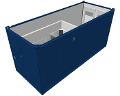 Prefabbricato modulare ad uso sanitario e prefabbricato modulare ad uso WC per cantieri ed eventi