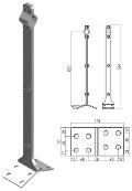 Palo intermedio doppia h 60 cm C.S.C.