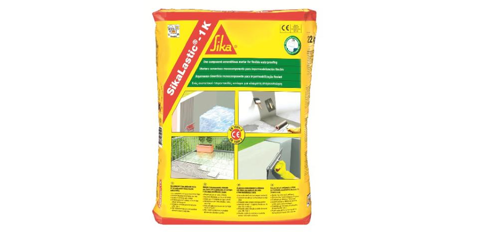 Sikalastic® -1K. SIKA. Malta cementizia monocomponente fibrorinforzata per impermeabilizzazioni flessibili e protezione del calcestruzzo