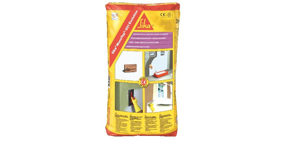 Sika MonoTop®-621 Evolution,  MALTA MONOCOMPONENTE PER RASATURE E PROTEZIONE Sika.