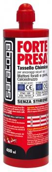 Forte Presa Tassello Chimico Poliestere Tassello chimico in cartucce da 400 ml. Saratoga.