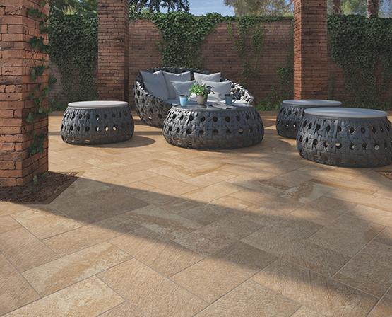 Gres effetto pietra Patio Casalgrande Padana Linea GRESPLUS