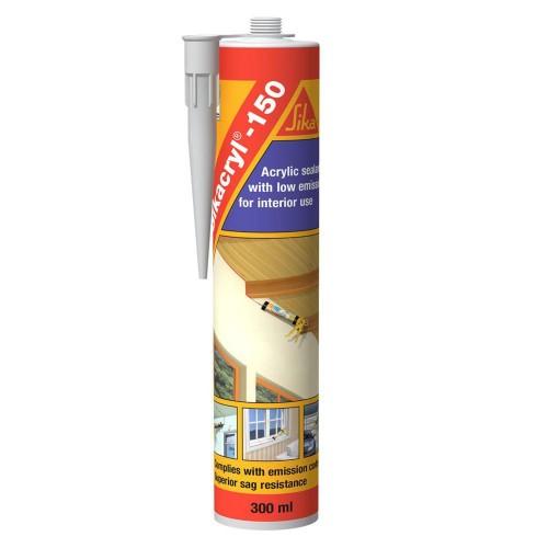 SIGILLANTE ACRILICO SIKACRYL-150 SIKA 300 ML, PER ALLUMINIO, CEMENTO, LATERIZI Sika Italia